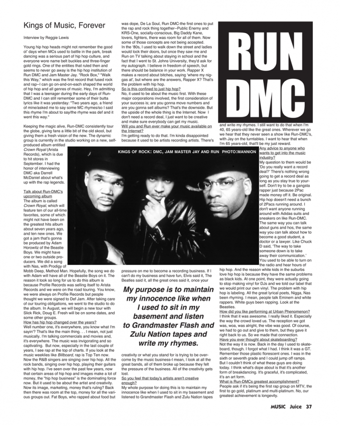 RUN DMC Juice Magazine