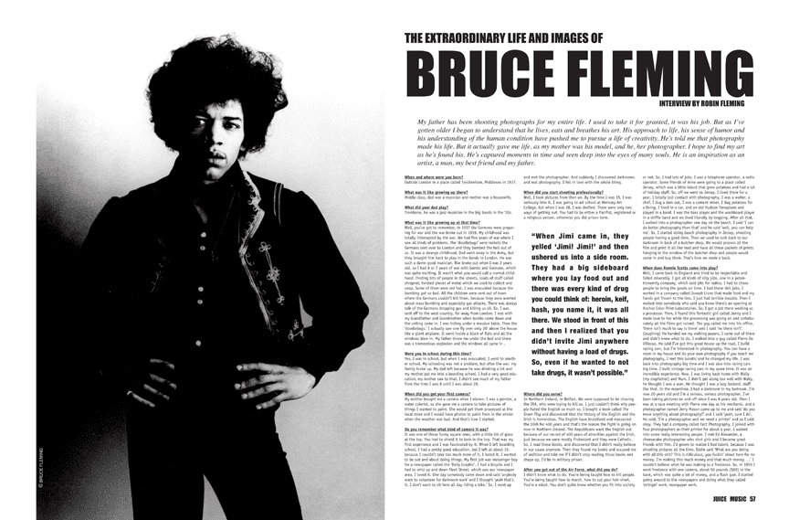 BRUCE FLEMING: Jimi Hendrix photo by Bruce Fleming