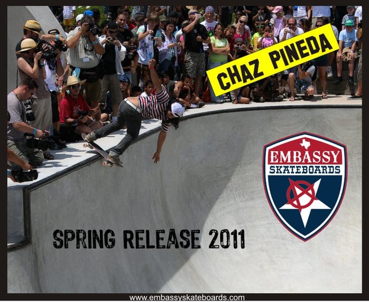 Embassy Skateboards Welcomes Chaz Pineda