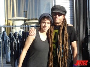 Nancy (Alva) is as tall as Keith Morris' dreads are long.