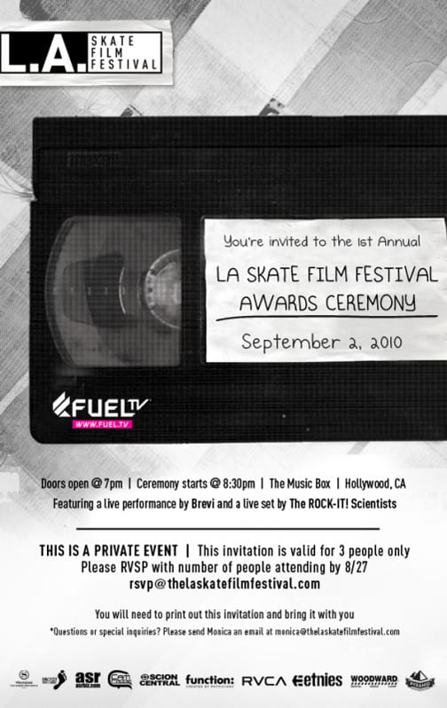 LA Skate Film Festival Invite