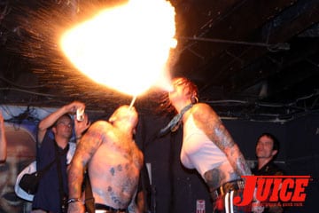 Corey, Duane and fire! Photo: Dan Levy