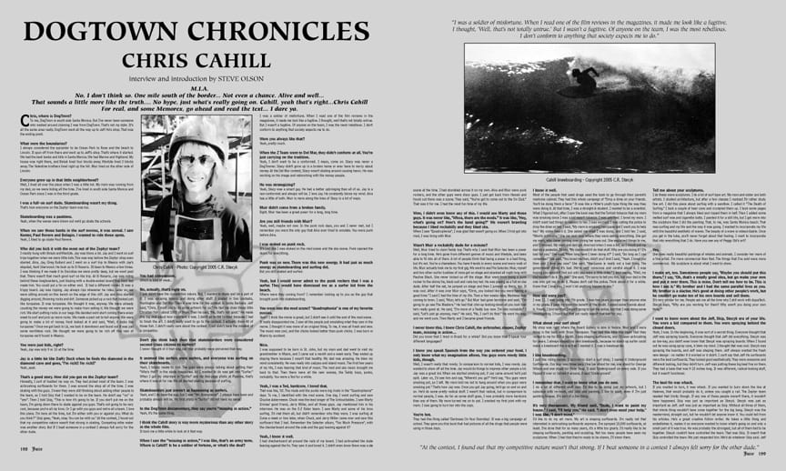 DOGTOWN CHRONICLES: CHRIS CAHILL