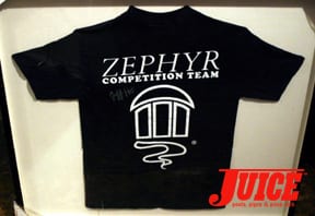 Zephyr competition shirt. Photo: Dan Levy