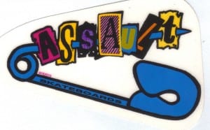 Assault Skate Safety Pin Stickers