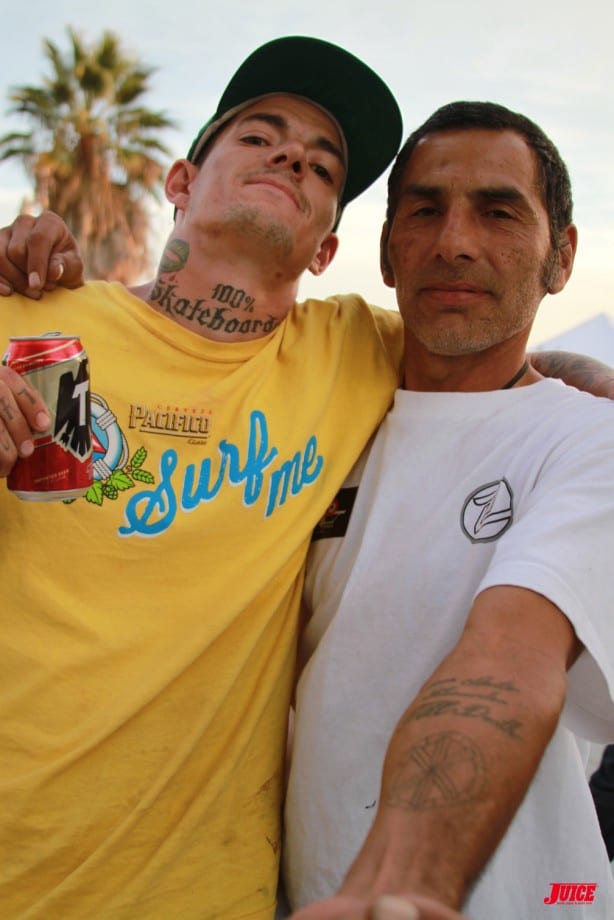 Pink Motel Punker Johnny and Jesse Martinez 100 Percent Skateboarders. Photo: Dan Levy