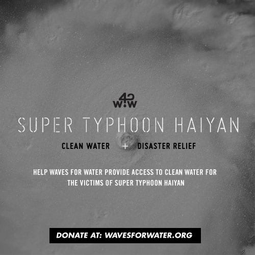 Super Typhoon Haiyan Clean Water & Disaster Relief