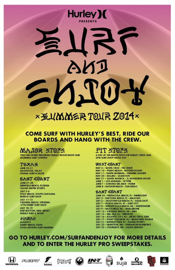 Hurley Announces The Surf And Enjoy Tour – Juice Magazine