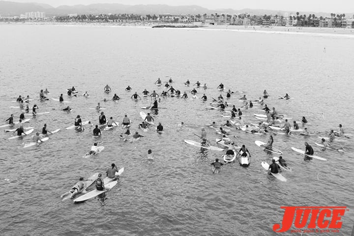SHOGO KUBO MEMORIAL PADDLE OUT IN VENICE. PHOTO BY DAN LEVY.