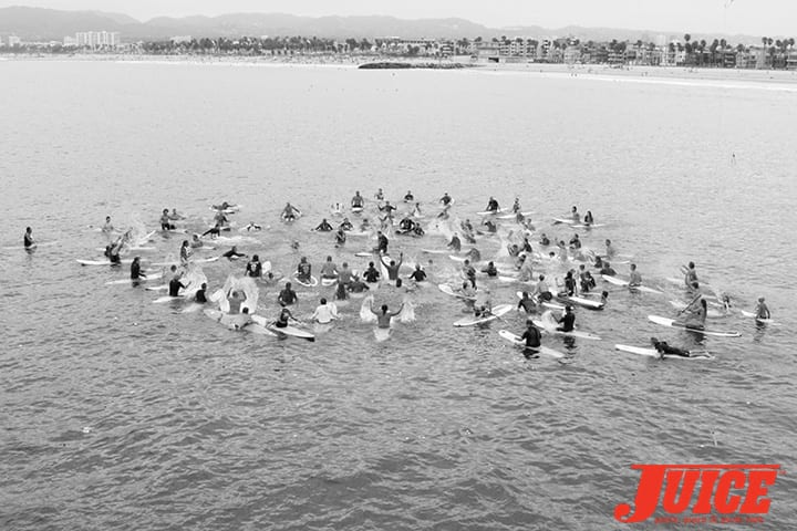 SHOGO KUBO MEMORIAL PADDLE OUT IN VENICE. PHOTO BY DAN LEVY.