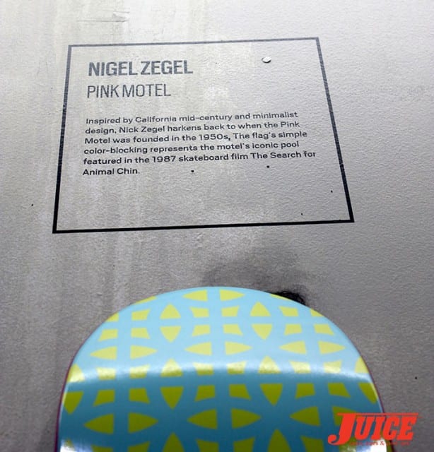 Nigel Zegel skate art graphic tribute to the Pink Motel. Photo by Vans Davey