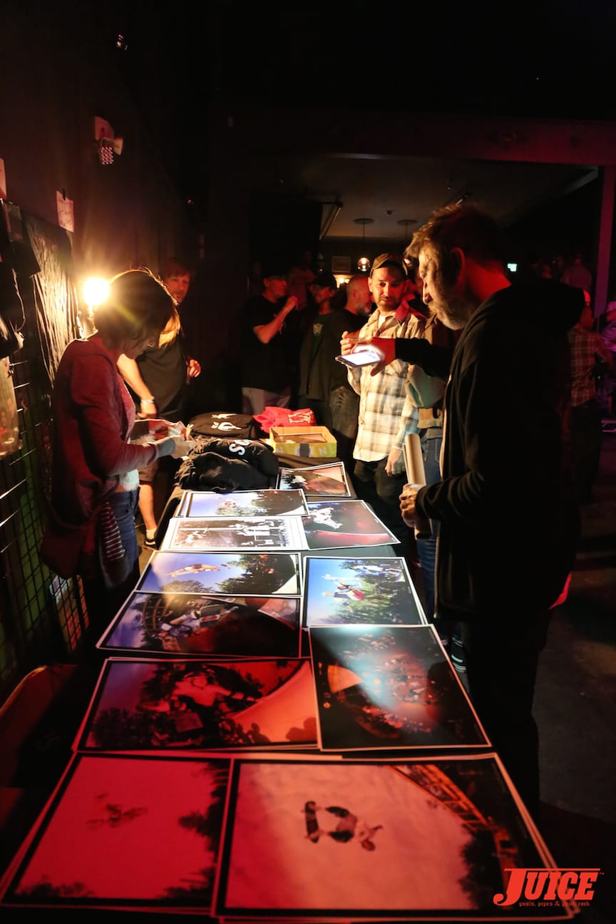 Blood and Steel Merch Table with Roxy. Photo by Dan Levy © Juice Magazine