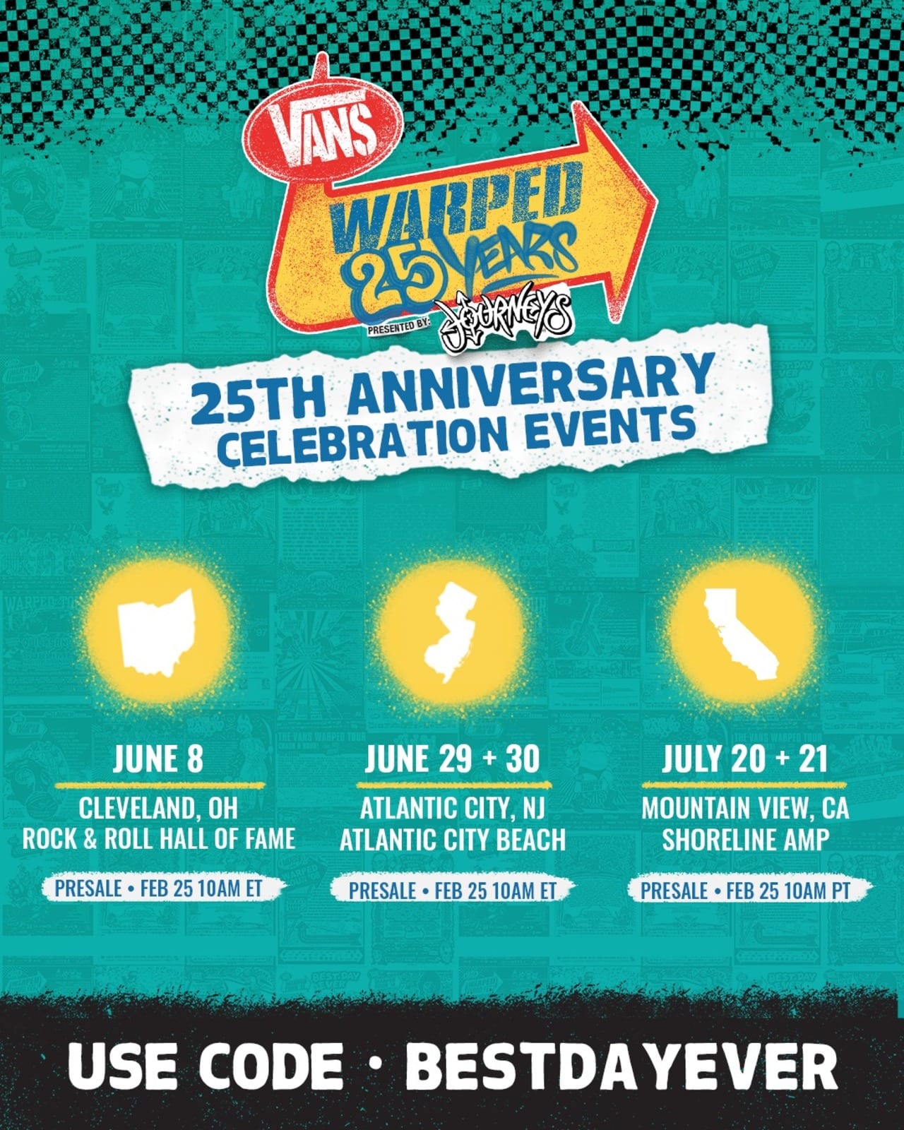 Vans Warped Tour 25 Year Anniversary Celebration Events Juice Magazine