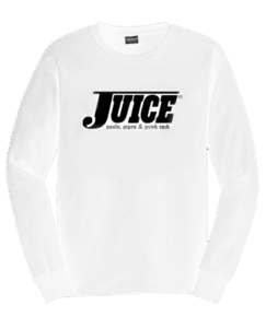 Juice Pools Pipes and Punk Rock Long Sleeve Tshirt White Hesh