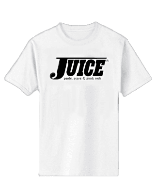 Juice Pools Pipes and Punk Rock Short Sleeve Tshirt White Hesh