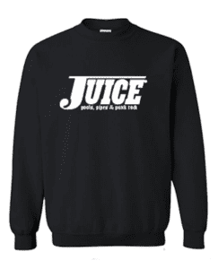 Juice Pools Pipes and Punk Rock Crewneck Sweatshirt Black Lightning
