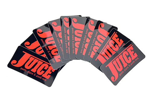 Juice Pools Pipes Punk Rock Red Logo Sticker Pack of 10