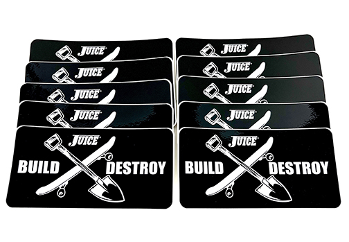 Juice Build X Destroy Sticker Pack of 10