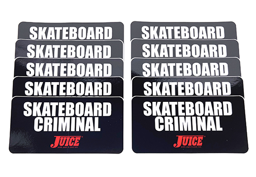 Juice Skateboard Criminal Sticker Pack of 10