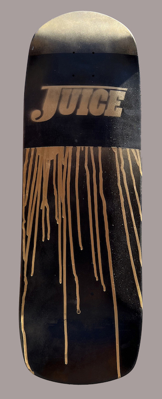 Juice Limited Edition Hand Painted Skateboard Gold