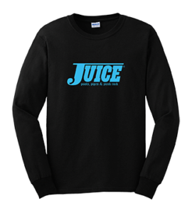 Juice Big Blue Pools Pipes Punk Rock Logo Long Sleeve TShirt Black