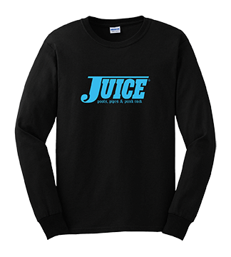 Juice Big Blue Pools Pipes Punk Rock Logo Long Sleeve TShirt Black