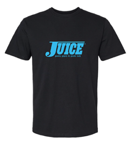 Juice Big Blue Pools Pipes Punk Rock Logo TShirt Black