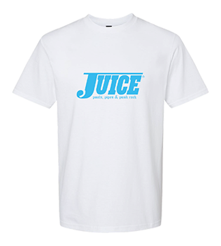 Juice Big Blue Pools Pipes Punk Rock Logo TShirt White