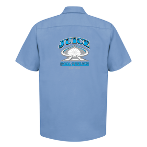 Juice Blue Pool Service Work Shirt Blue