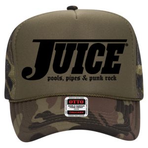 Juice Black Pools Pipes And Punk Rock Trucker Hat Camo Green