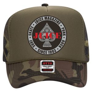 Juice Silver Aces Red Seal Trucker Hat Camo Green