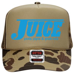 Juice Blue Pools Pipes And Punk Rock Trucker Hat Camo Brown