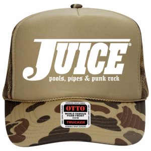Juice White Pools Pipes And Punk Rock Trucker Hat Camo Brown