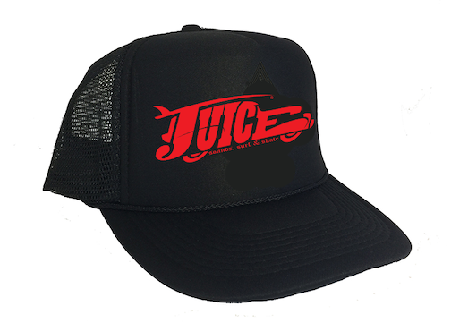 Juice Red Wagon Black Trucker
