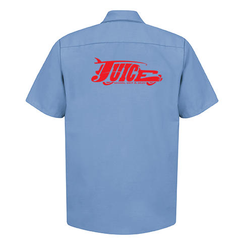 Juice Red Wagon Blue Work Shirt