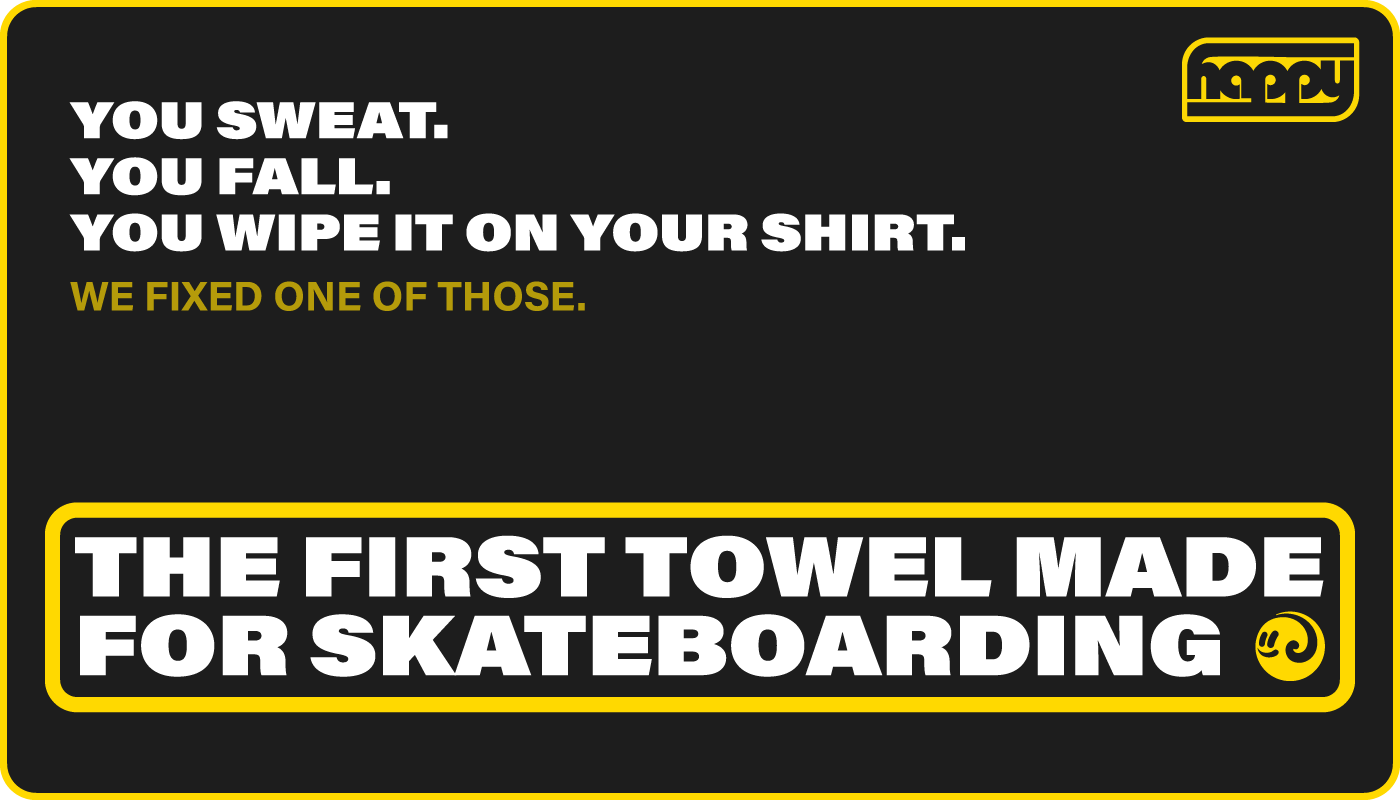 Happy Faced Towel for Skateboarding